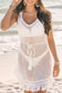 Beach Cover-ups Crochet Fishnet Beach Cover-Up - White