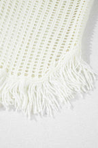 Beach Cover-ups Crochet Fishnet Beach Cover-Up - White