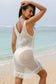 Beach Cover-ups Crochet Fishnet Beach Cover-Up - White