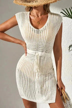 Beach Cover-ups Floral Beach Dress for Women - Sandy Serenity Lightweight Summer Cover-Up