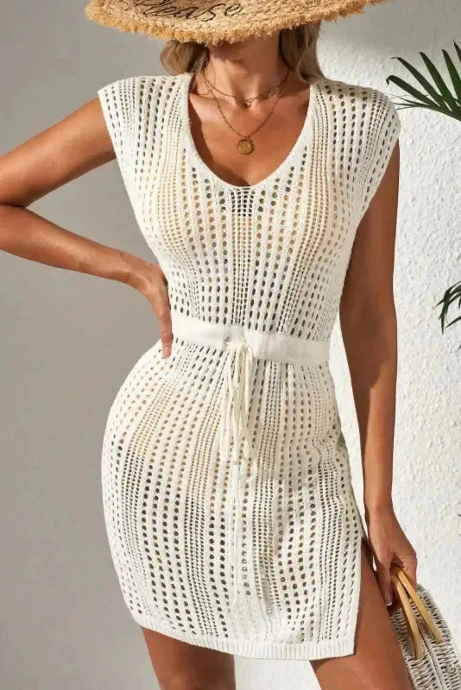 Beach Cover-ups Floral Beach Dress for Women - Sandy Serenity Lightweight Summer Cover-Up