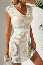 Beach Cover-ups Floral Beach Dress for Women - Sandy Serenity Lightweight Summer Cover-Up