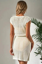 Beach Cover-ups Floral Beach Dress for Women - Sandy Serenity Lightweight Summer Cover-Up