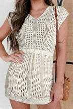 Beach Cover-ups Floral Beach Dress for Women - Sandy Serenity Lightweight Summer Cover-Up