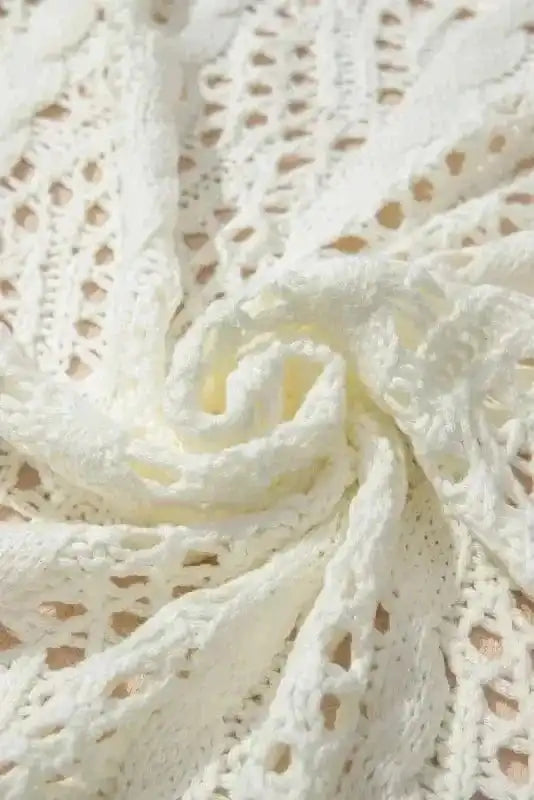 Beach Cover-ups Hooded Beach Cover-Up - Open Knit