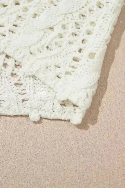 Beach Cover-ups Hooded Beach Cover-Up - Open Knit