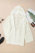 Beach Cover-ups Hooded Beach Cover-Up - Open Knit