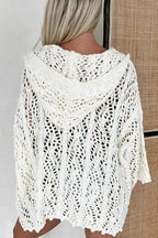 Beach Cover-ups Hooded Beach Cover-Up - Open Knit