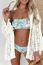 Beach Cover-ups Hooded Beach Cover-Up - Open Knit