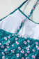 Bikinis Blue Floral Smocked Bikini Set