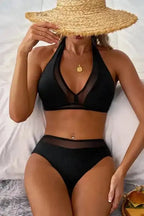 Bikinis Mesh Edged Push-Up Bikini