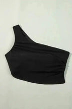 Bikinis Mesh One Shoulder Bikini - Top and Skirt Set