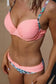 Bikinis Padded Gather Push-up Bikini Set – Halter Style