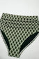 Bikinis Plaid High Waist Bikini - Dotted Mesh Patchwork
