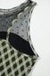Bikinis Plaid High Waist Bikini - Dotted Mesh Patchwork
