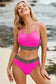 Bikinis Rose Leopard Mesh Bikini Swimsuit Set