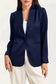 Blazers Black Collared Neck Single Breasted Blazer with Pockets