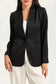 Blazers Black Collared Neck Single Breasted Blazer with Pockets