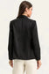 Blazers Black Collared Neck Single Breasted Blazer with Pockets