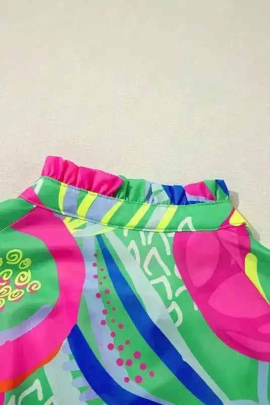 Blouses Abstract Elegance Button-Up Blouse