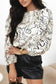 Blouses Abstract Elegance Puffed Sleeve Blouse