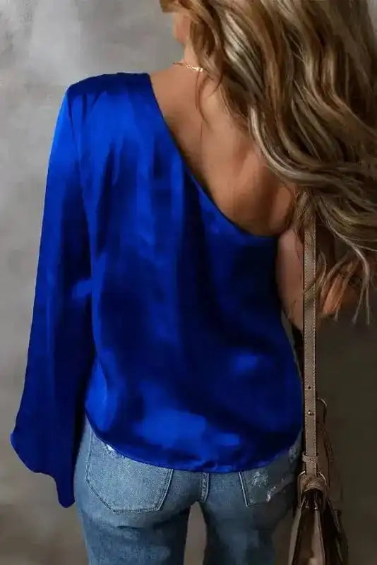 Blouses Asymmetric Satin Blouse