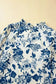 Blouses Blue Flora Flounce Blouse