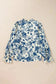 Blouses Blue Flora Flounce Blouse