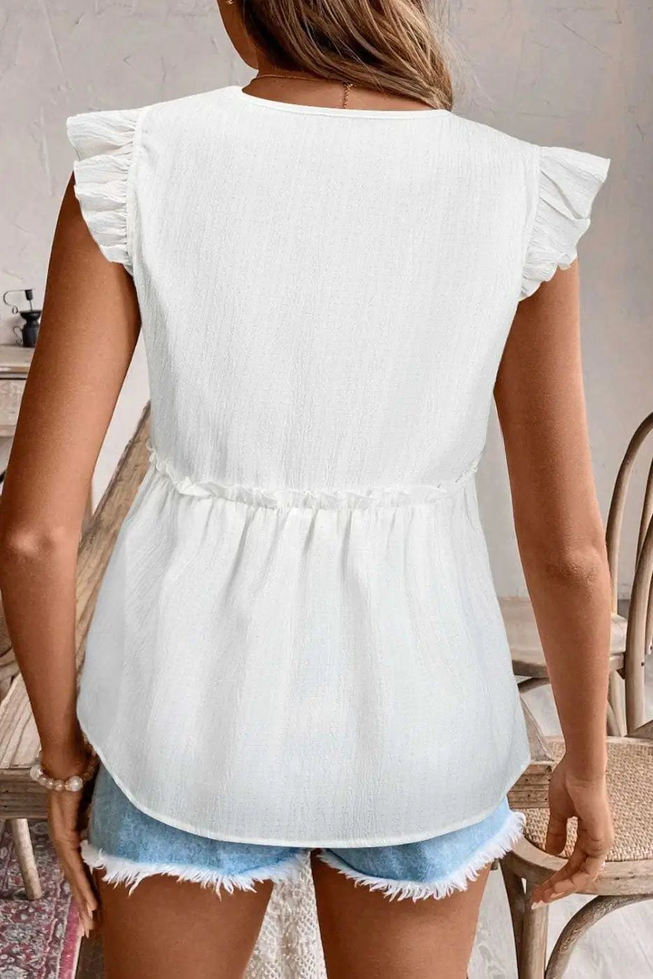 Blouses Blush Breeze Flowy Top