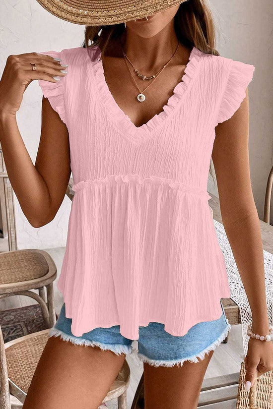 Blouses Blush Breeze Flowy Top