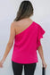 Blouses Blushing Elegance Asymmetric Satin Blouse