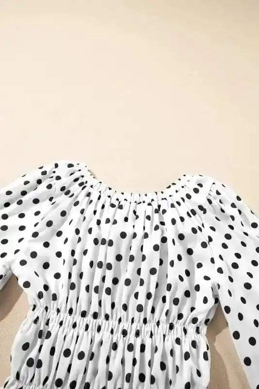 Blouses Bow Detail Polka Dot Blouse