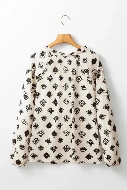 Blouses Breezy Deco Print Blouse