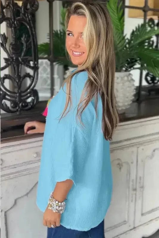 Blouses BreezyWave Crinkle Blouse