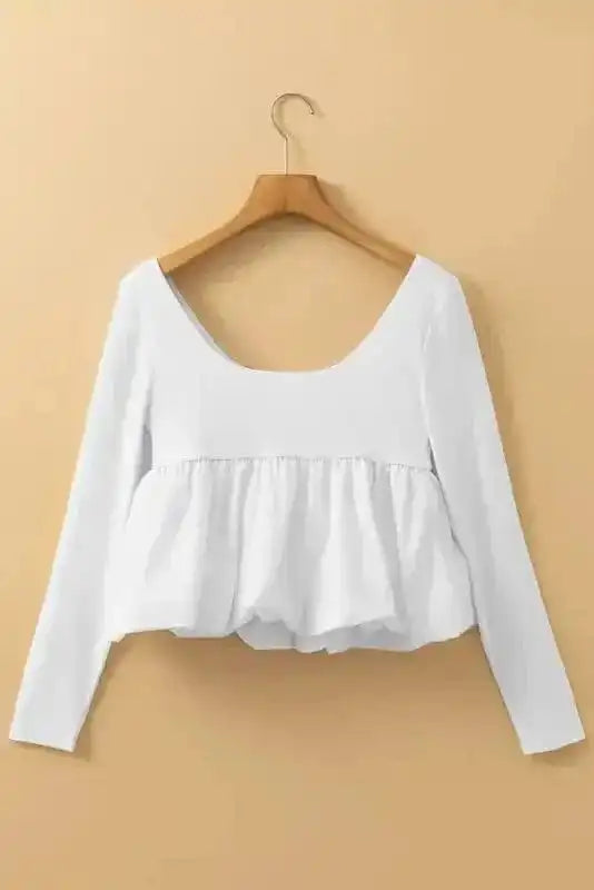 Blouses Bubble Hem Top