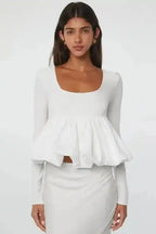Blouses Bubble Hem Top