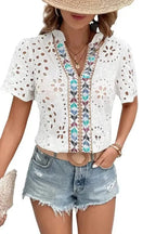 Blouses EmbroiderEdge Peekaboo Blouse