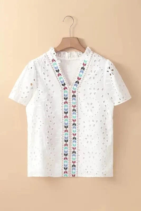 Blouses EmbroiderEdge Peekaboo Blouse