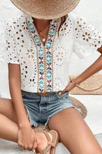 Blouses EmbroiderEdge Peekaboo Blouse