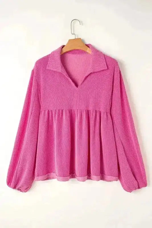 Blouses Feminine Silhouette Corded Blouse
