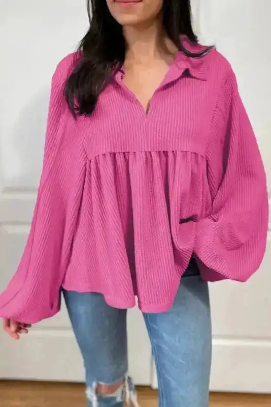 Blouses Feminine Silhouette Corded Blouse