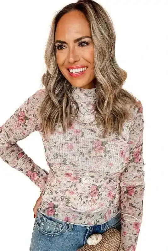 Blouses Floral Aura Mesh Blouse
