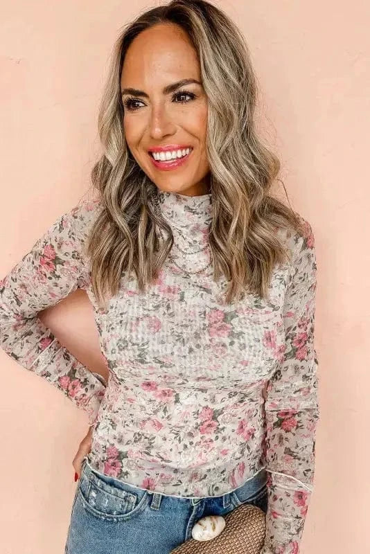 Blouses Floral Aura Mesh Blouse