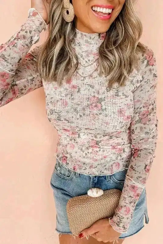 Blouses Floral Aura Mesh Blouse