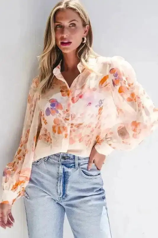 Blouses Floral Drift Oversized Blouse