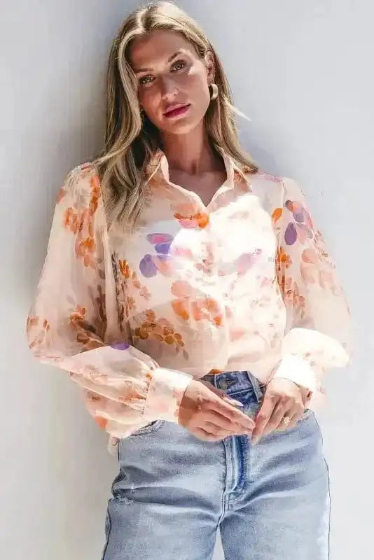 Blouses Floral Drift Oversized Blouse