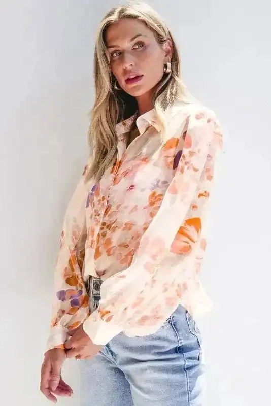 Blouses Floral Drift Oversized Blouse