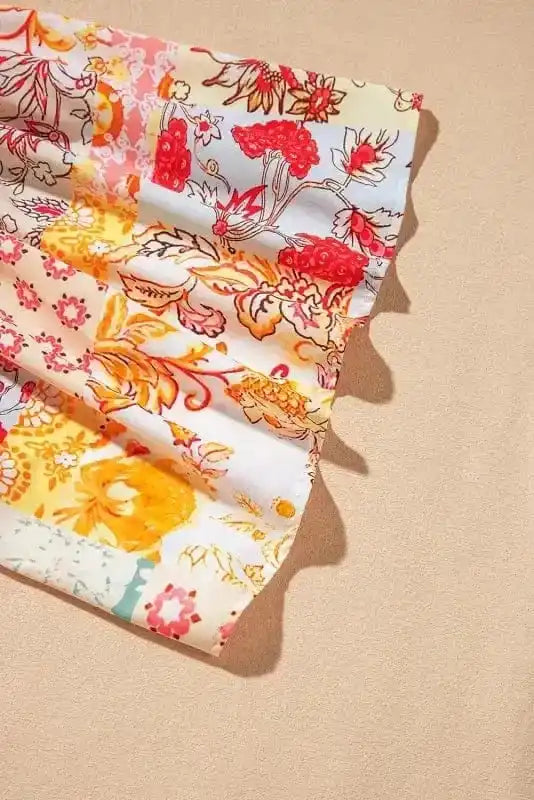 Blouses Floral Fusion Beige Blouse