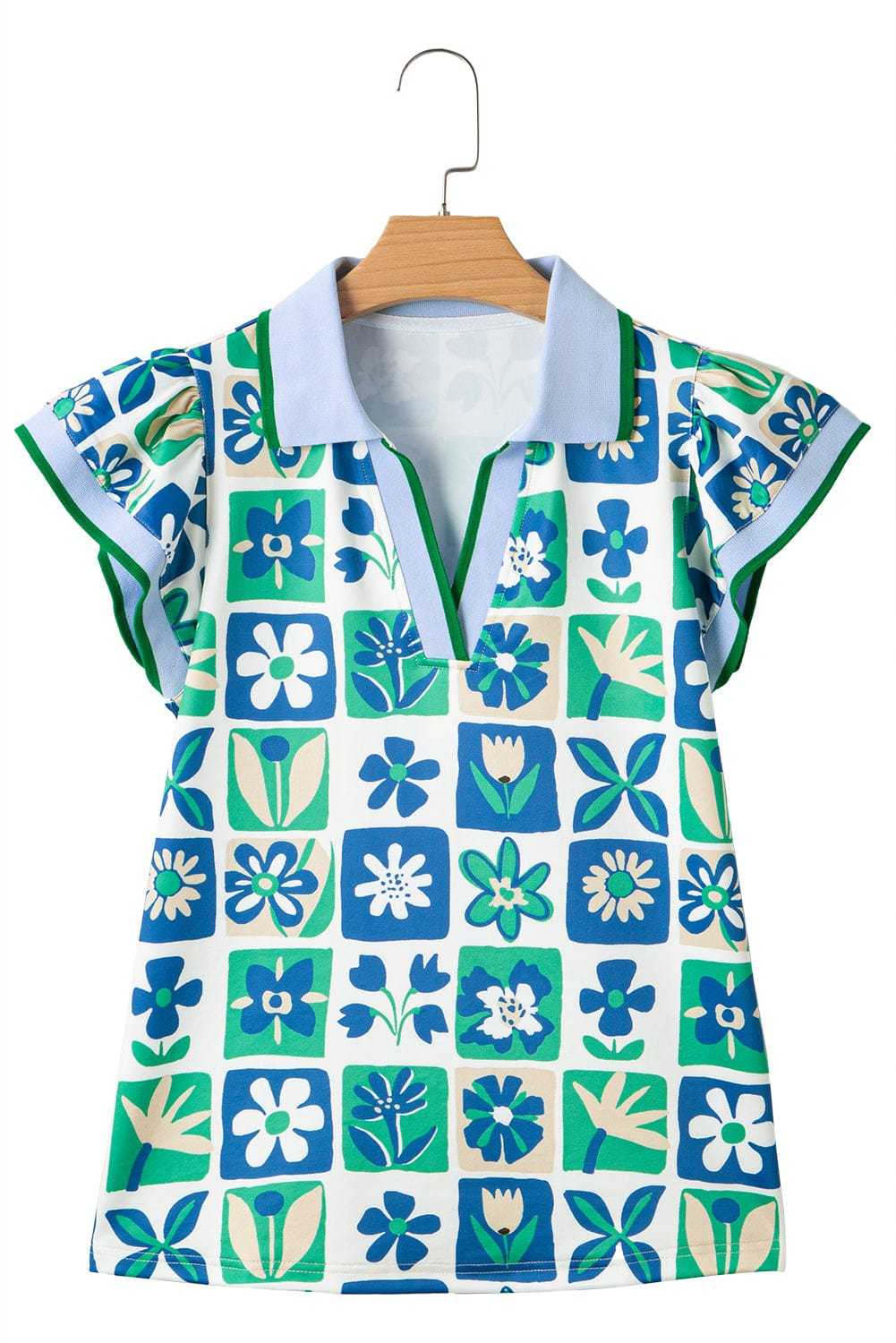 Blouses Floral Fusion Flutter Blouse