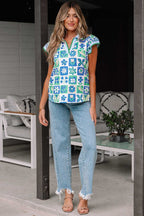 Blouses Floral Fusion Flutter Blouse